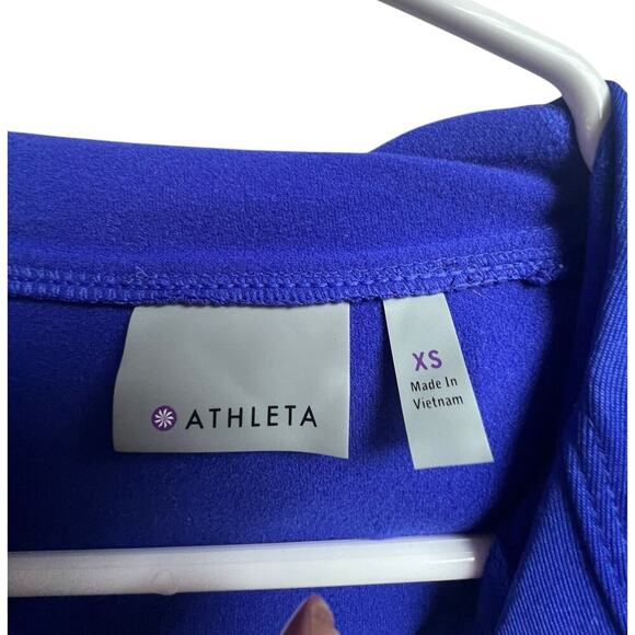 Athleta  Cowl Neck Hoodie Women's XS Purplish Blue Kangaroo Pocket - Picture 8 of 11